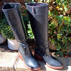 Vince Camuto black riding boots 7 1/2.